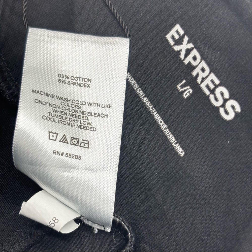 Express Black Athletic Ankle Leggings Gray Stitching Size L NWOT Gym-wear - Picture 5 of 8